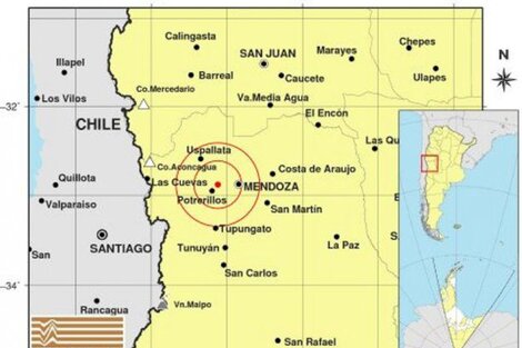 Mendoza: se registraron dos sismos de 4,9 y 4,3 grados de magnitud