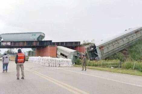 Descarriló un tren de carga en Rosario y dos vagones cayeron a una ruta: investigan un sabotaje