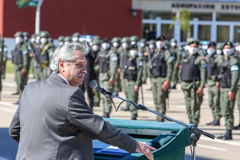 Alberto Fernández presentó un contingente de Gendarmería en La Matanza