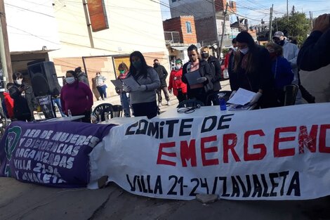 Villa 21 24: Conferencia de prensa por la emergencia alimentaria, sanitaria y la falta de agua