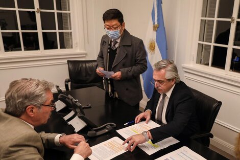 Alberto Fernandez conversó con el presidente de Corea