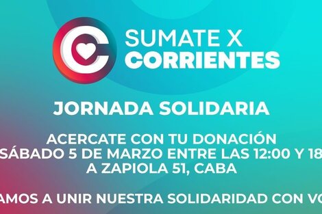 "Sumate x Corrientes": emisión solidaria en IP y El Nueve