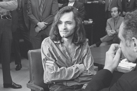 Manson durante el juicio que en 1971 lo condenó a muerte.