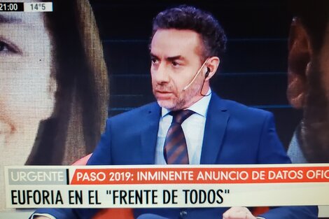 Luis Majul, sin aliento.