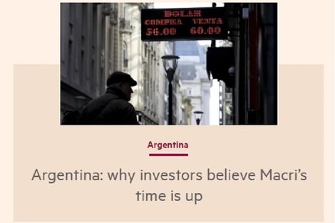 La nota del Financial Times estuvo la portada de su web. 