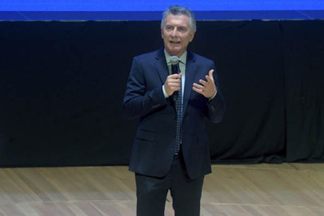 Macri, durante la reunión de gabinete ampliado en el CCK. 