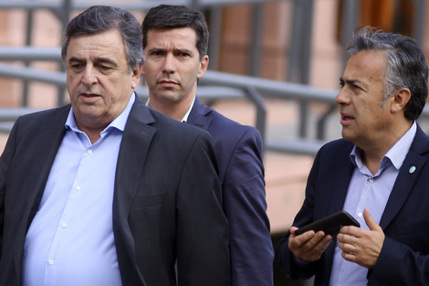 El diputado Mario Negri y Alfredo Cornejo, gobernador de Mendoza.