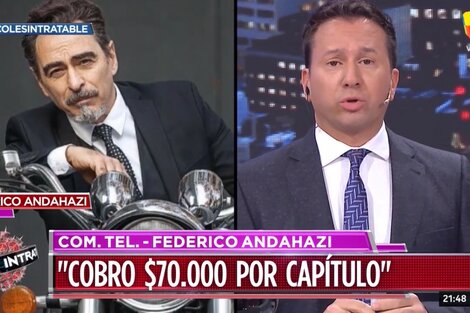 Andahazi tuiteó que era una "fake news", pero el contrato de 10 millones existe.