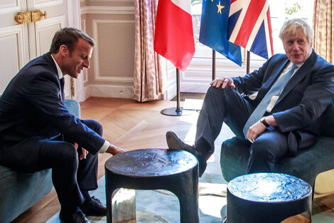 Emmanuel Macron recibió al premier británico Boris Johnson.