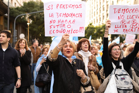 La avanzada macrista por Diagonal Norte.