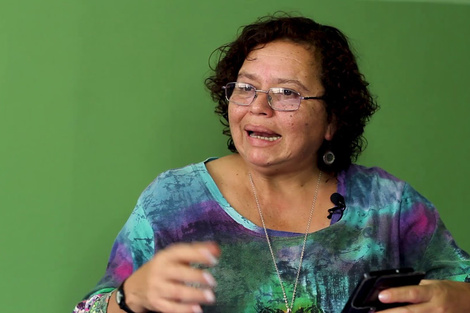 Morena Herrera, asistió a Evelyn Hernández.
