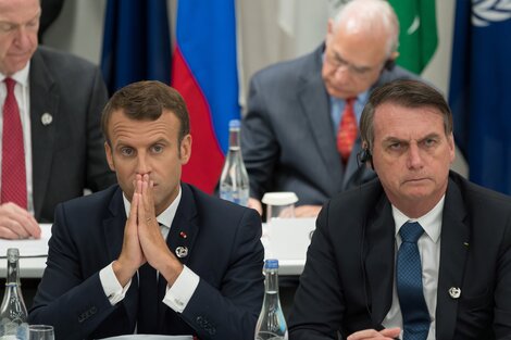 Macron acusó a Bolsonaro de incumplir con los compromisos medioambientales.