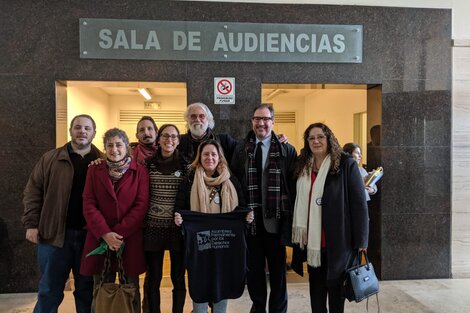 Abogados y dirigentes de la querella en Casación, donde dieron vuelta la impunidad respecto de Argentino Balquinta, represor condenado ayer a perpetua en la causa Monte Peloni II.