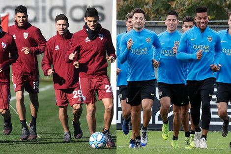 Los planteles se entrenaron con algunas novedades.