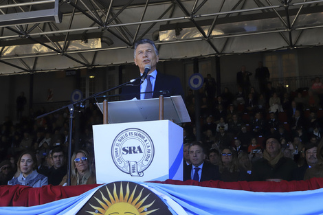 El presidente Mauricio Macri, en la inauguración de la Exposición de la Sociedad Rural. (Fuente: NA)