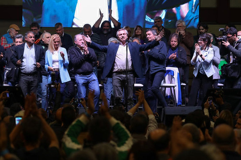 Alberto Fernández fue el orador de cierre en Lanús.