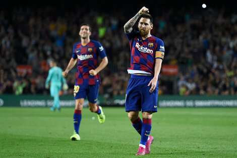 Liga de España: goleada de Barcelona con un tanto de Messi