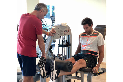 Del Potro se entrena en Barcelona pensando en Estocolmo