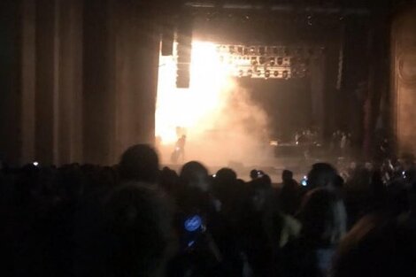 Incendio y evacuación en un recital de Diego Torres