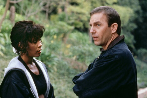 Whitney Houston y Kevin Costner en "El guardaespaldas", de 1992.