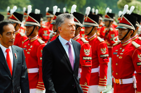 Mauricio Macri y Joko Widodo, presidente de Indonesia.