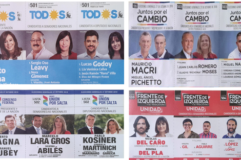 Todos los candidatos y boletas que estarán en el cuarto oscuro