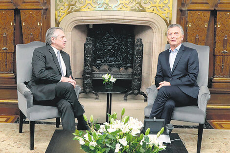 Alberto Fernández fue a la Casa Rosada a reunirse con Mauricio Macri.