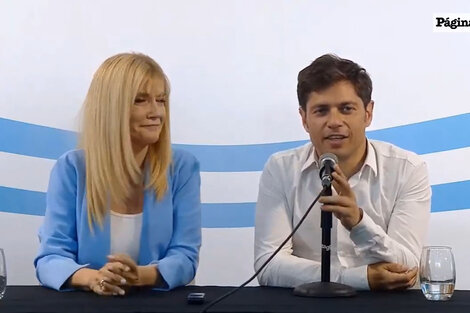 Axel Kicillof y Verónica Magario dieron la conferencia de prensa en La Plata.