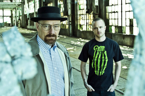 Cranston y Paul en Breaking Bad, la serie que terminó en 2013.