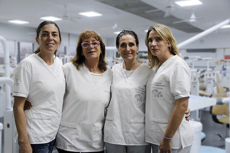 Las especialistas en Odontopediatría de la Facultad de Odontología. (Fuente: Camila Casero.)