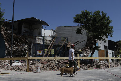 Se derrumbó un supermercado chino en Parque Patricios