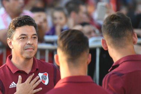 Marcelo Gallardo le agradece a la gente el reconocimiento.