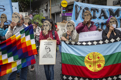 En el centro porteño se realizó un acto y homenaje a Rafael Nahuel, para exigir justicia.