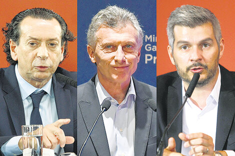 Dante Sica, Mauricio Macri y Marcos Peña firmaron el decreto.