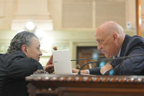  Galassi y Bonfatti repasan los puntos principales del Presupuesto. (Fuente: Eduardo Seval  )