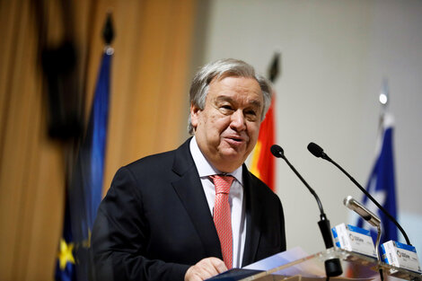 El Secretario General de Naciones Unidas, Antonio Guterres, participa de la Cumbre del Clima. 