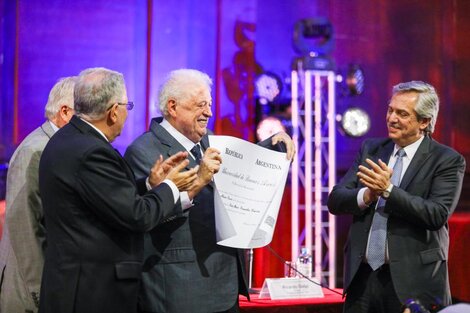 Ginés González García, futuro ministro de Salud, en el acto con Alberto Fernández.