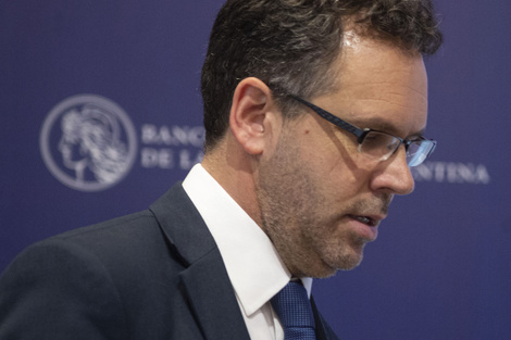 Guido Sandleris se despidió con el salón de conferencias semi vacío. (Fuente: NA)