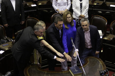 El momento de la jura de Massa. (Fuente: Bernardino Avila)