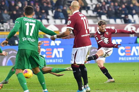 Ansaldi anotó un gol para Torino