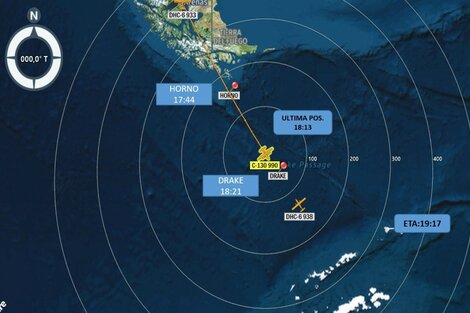 Desapareció un avión militar chileno que iba a la Antártida