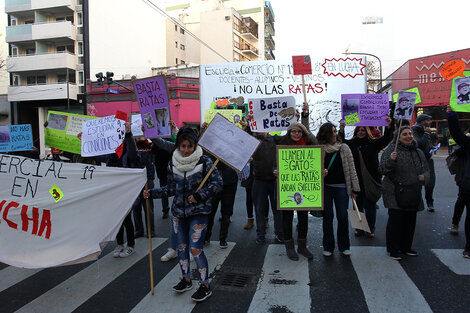 La Escuela de Comercio 19 protestó en la calle por las ratas dentro del establecimiento.