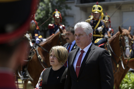 Asunción de Fernández: cómo fue la visita del presidente de Cuba