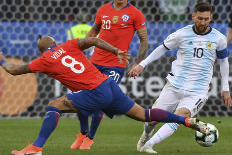 Copa América: Argentina le ganó a Chile sin Messi, expulsado, y es tercero