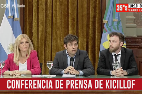 Kicillof cuestionó a la oposición luego de que fracasó la sesión en el Senado. 