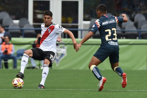 Exequiel Palacios en acción.