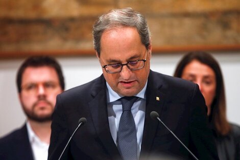 Quim Torra, el presidente del gobierno catalán que resiste en el cargo. 