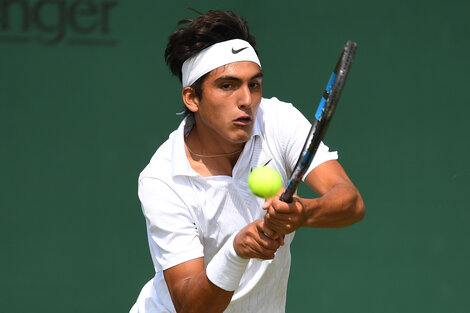 Román Burruchaga era el único argentino que quedaba en el torneo junior de Wimbledon.