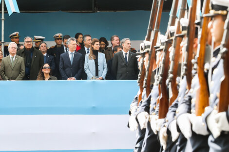 Mauricio Macri en el desfile  del 9 de  Julio.