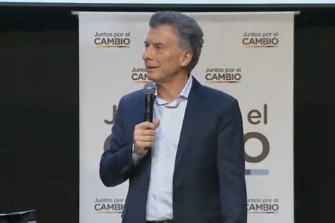 Mauricio Macri, durante su discurso en Parque Norte.